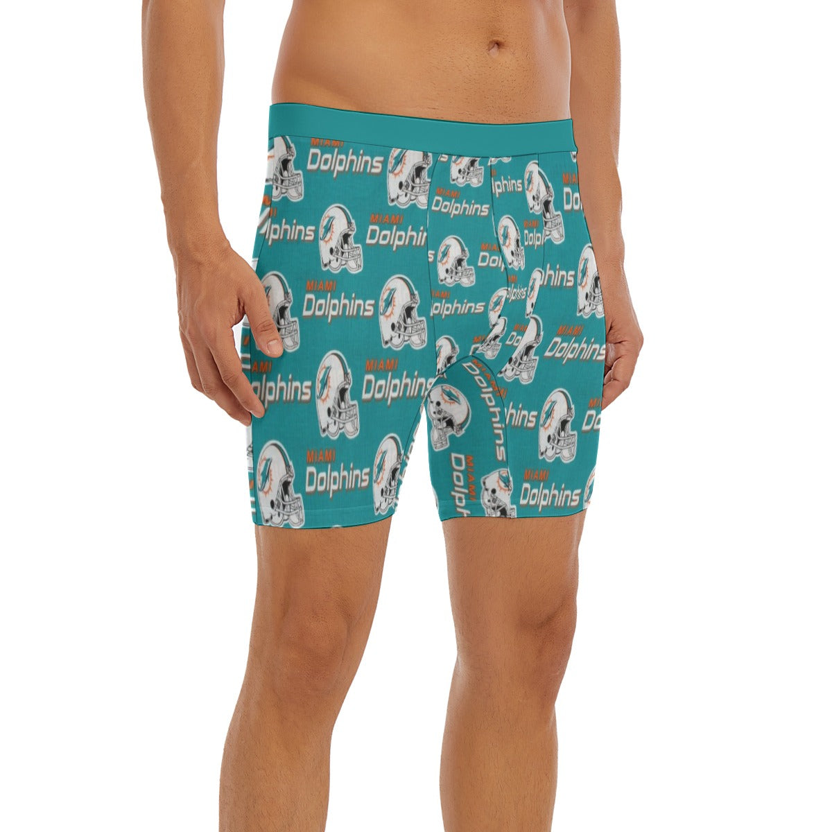 Miami Football Game Day All-Over Print Men's Long Boxer Briefs