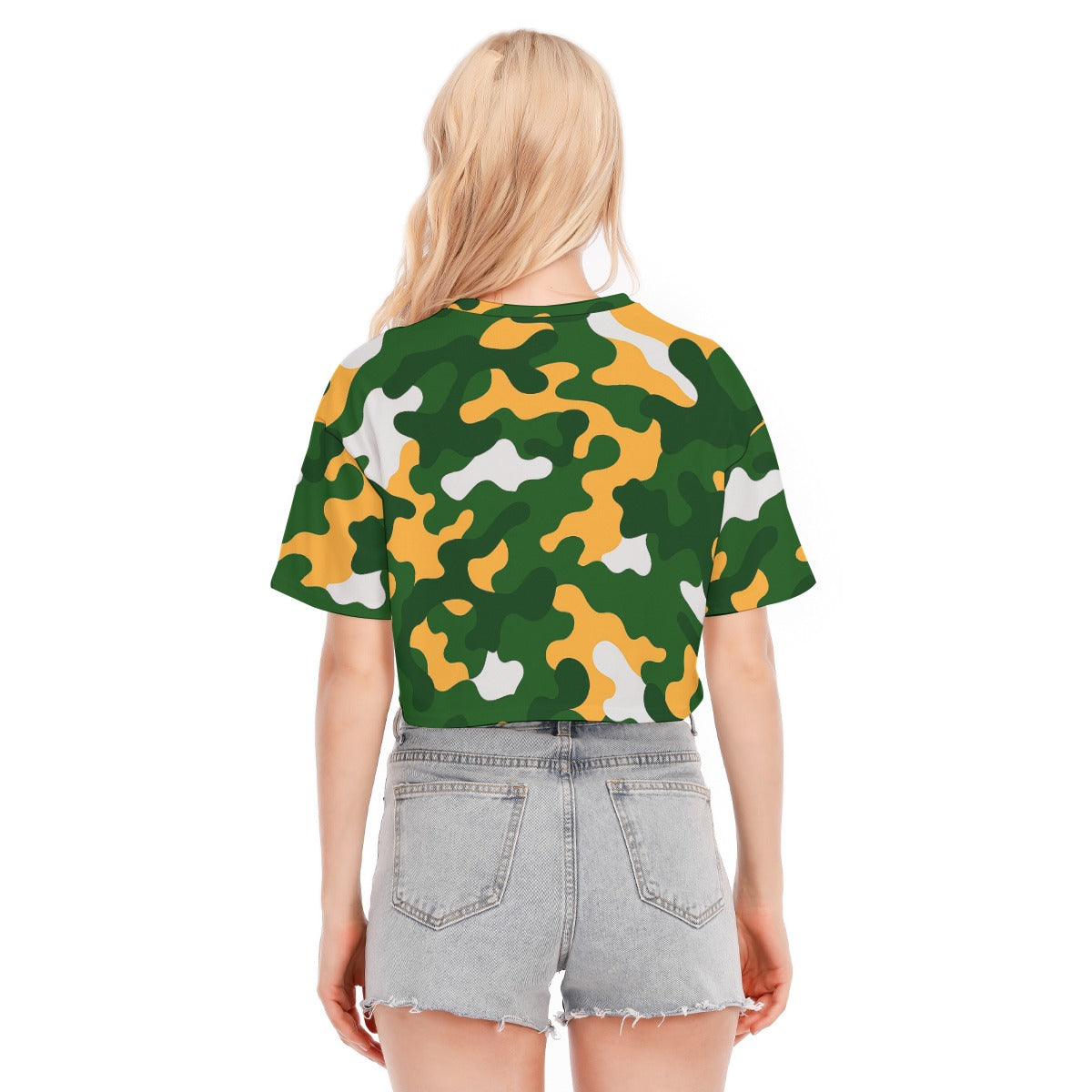 Green Bay Football Game Day All-Over Print Women's Cropped T-shirt | 190GSM Cotton