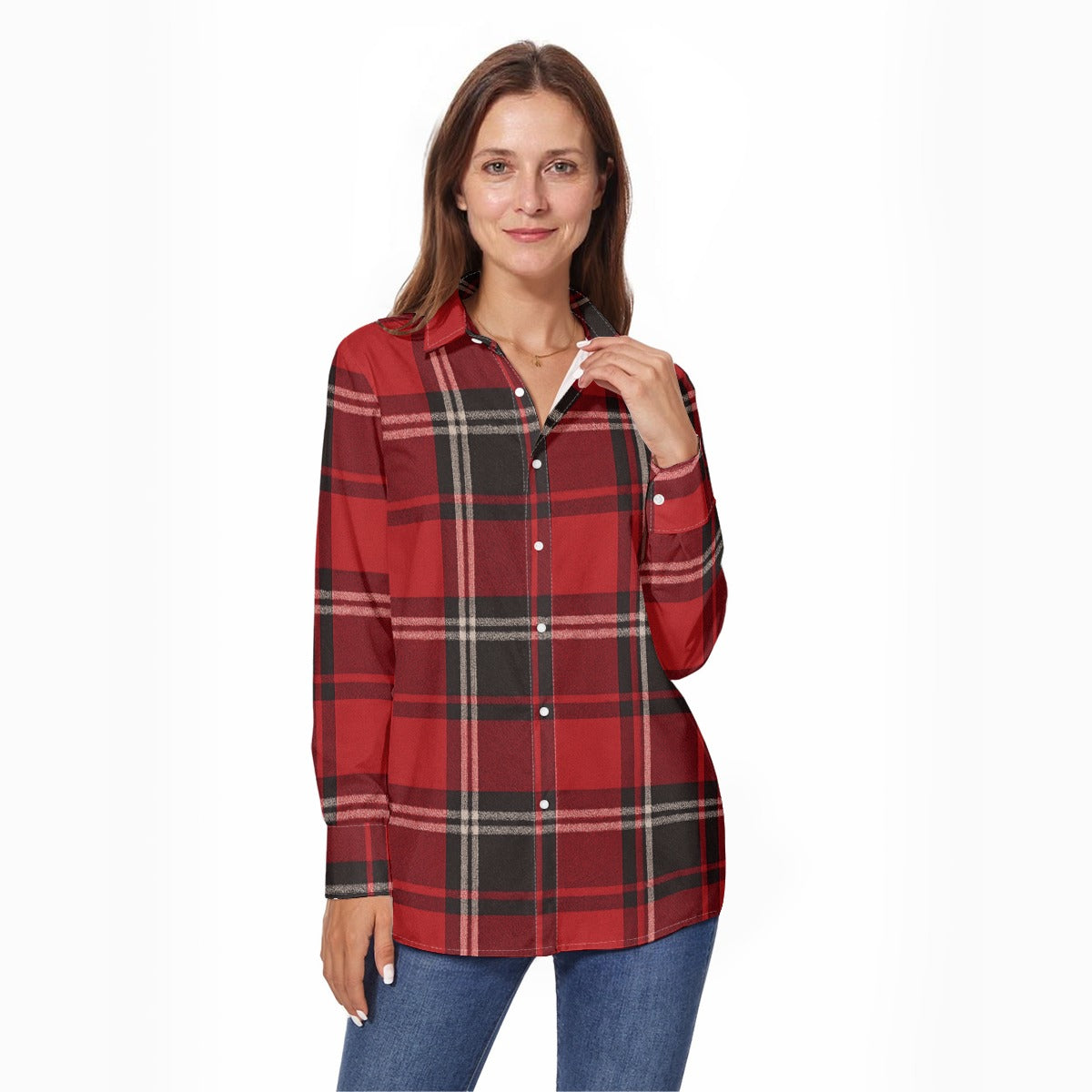 Cincinnati - Bearcats Tartan Plaid Women's Long Sleeve Shirt