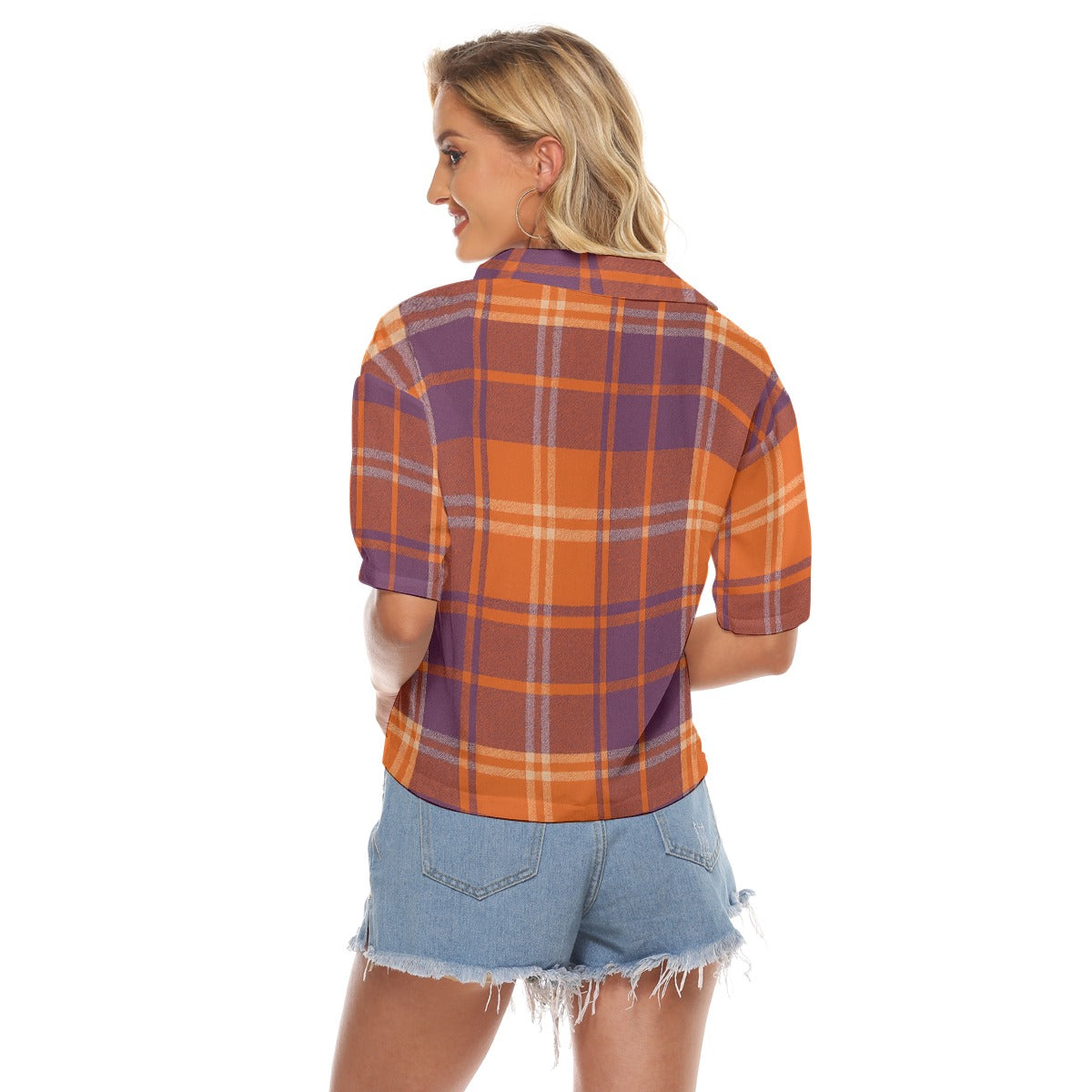 Urban Legend Clemson Tigers Tartan Plaid Women's V-Neck Shirt – Orange and Purple College Heritage S