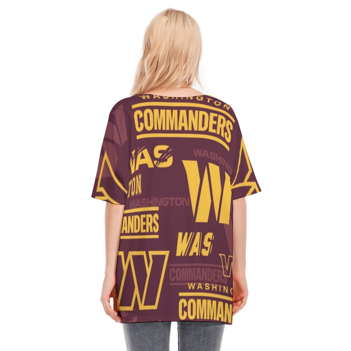 Washington Commanders Women's Bat Sleeves Blouse | 190GSM Cotton