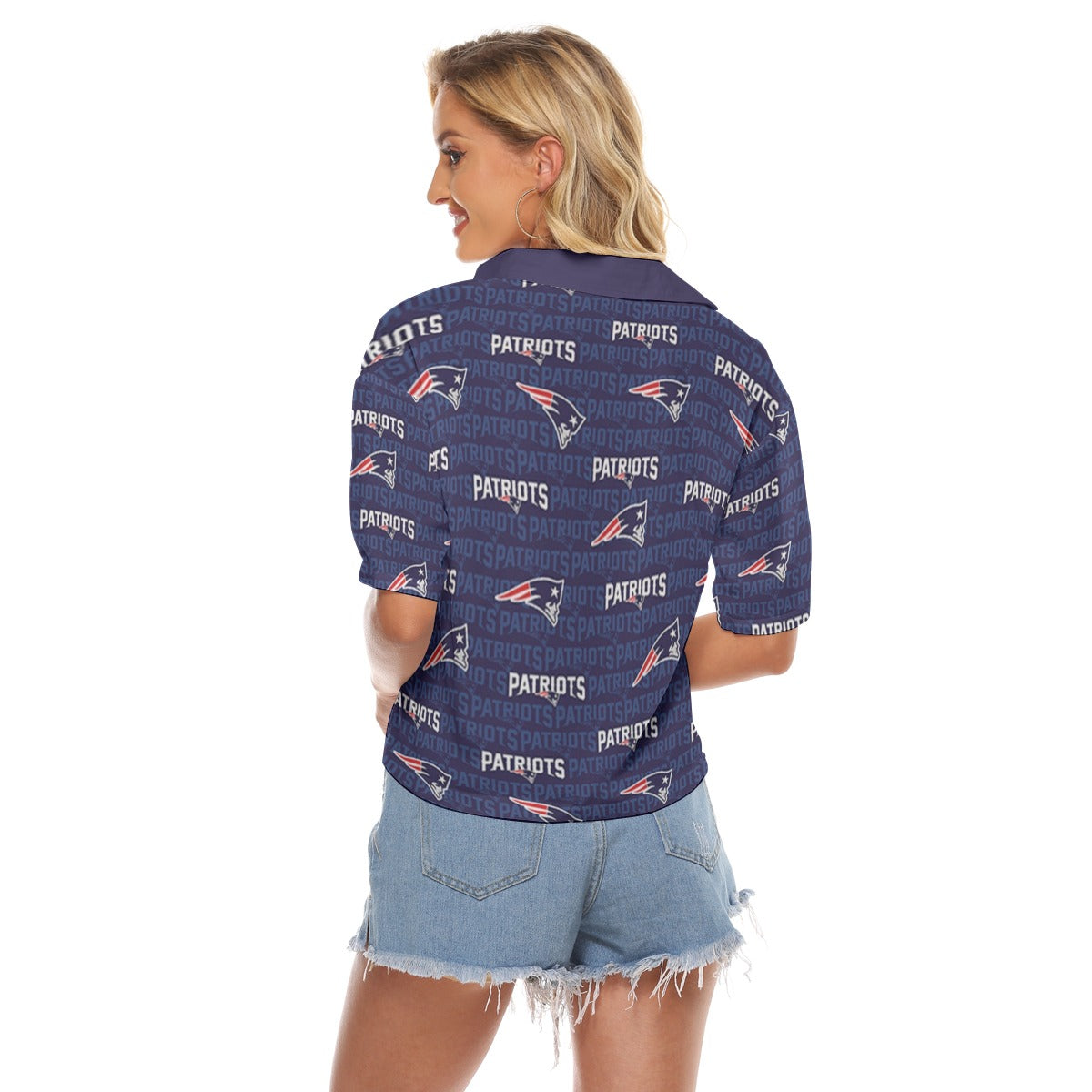 New England Football Game Day All-Over Print Women's V-neck Shirts