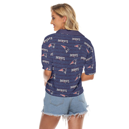 New England Football Game Day All-Over Print Women's V-neck Shirts