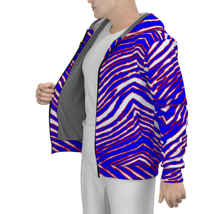 Buffalo Bills Zubaz Men's Sherpa Fleece Zip Up Hoodie