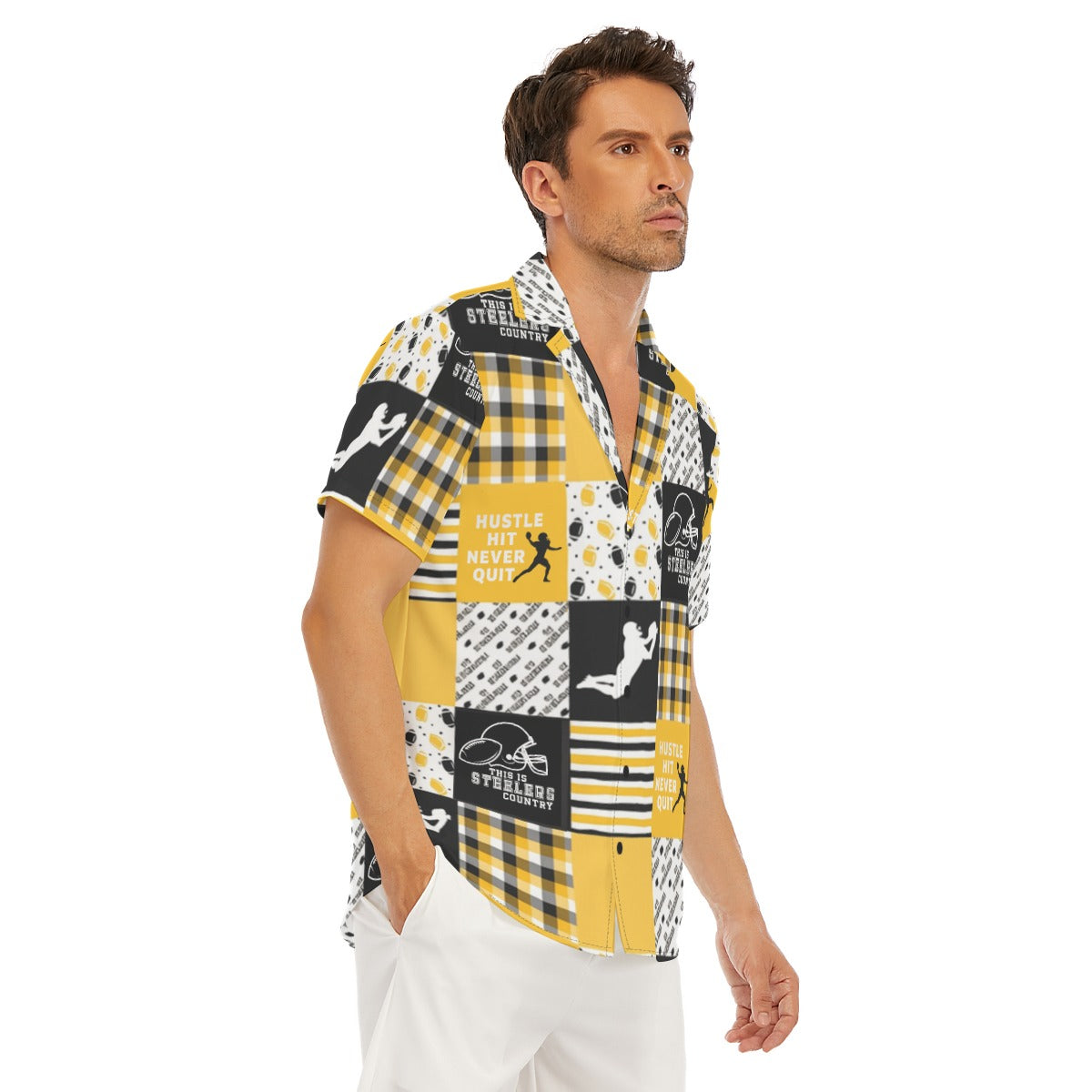 All-Over Print Men's Deep V-neck Short Sleeve T-shirt