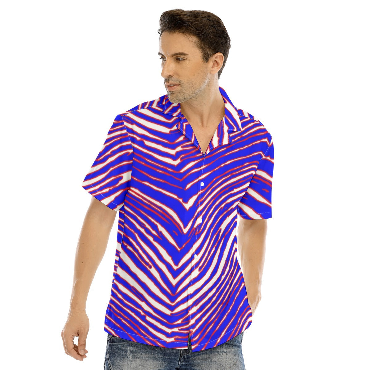 Buffalo Bills Zubaz Man's Short Sleeves Shirt