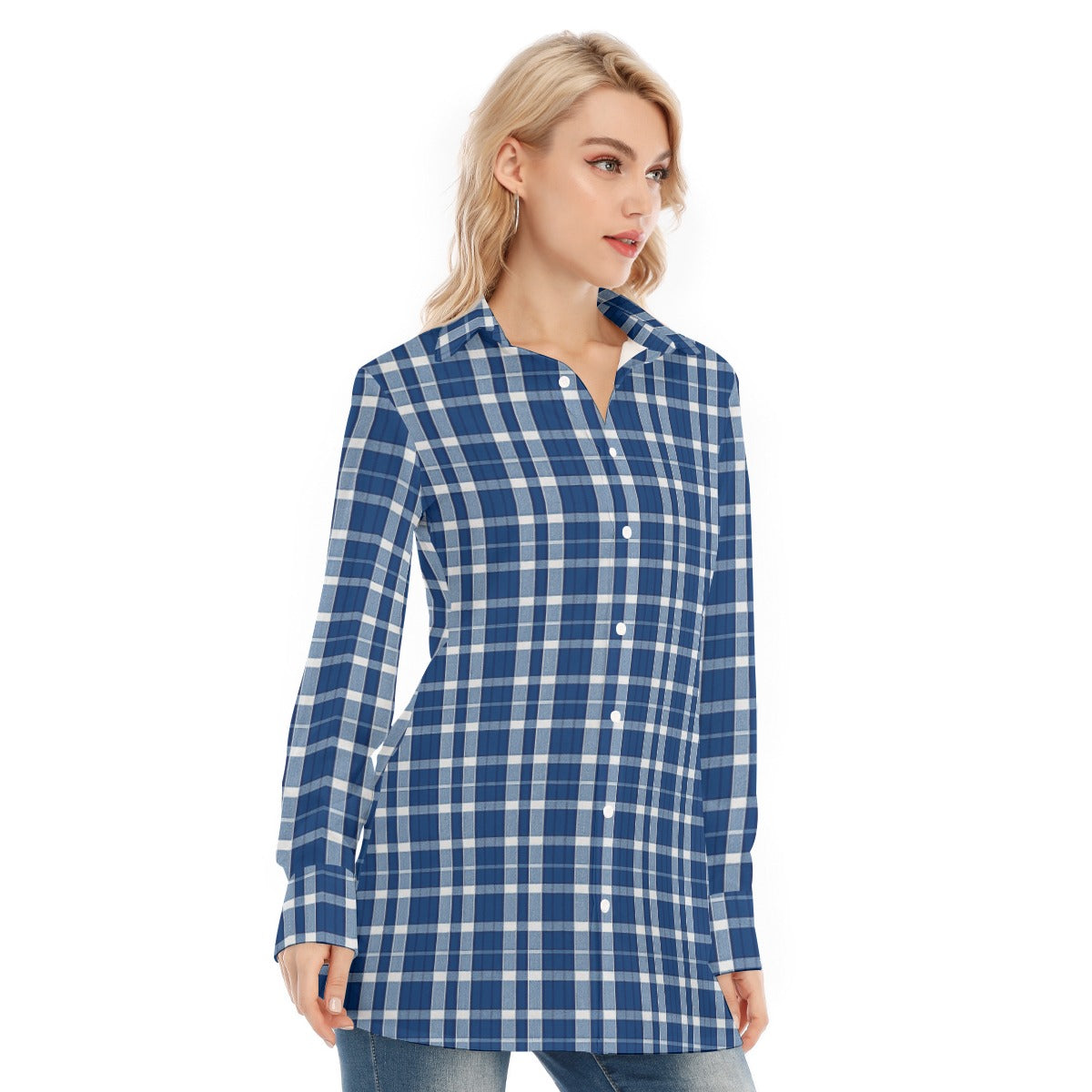 Penn State Tartan Plaid Nittany Lions  Women's Long Shirt