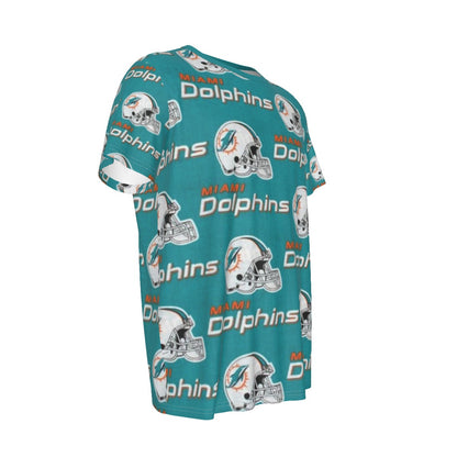 Miami Football Game Day All-Over Print Men's Round Neck Short Sleeve T-Shirt