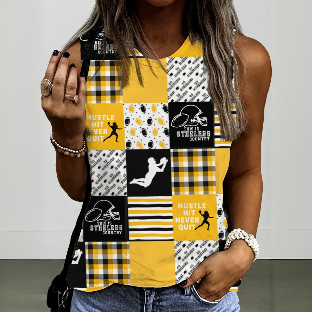 All-Over Print Women's Round Sleeveless T-Shirt
