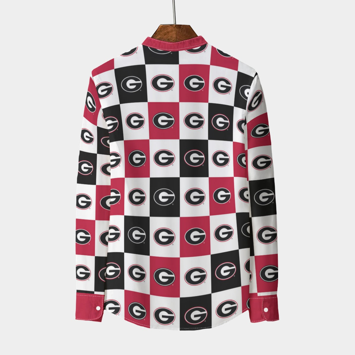Urban Legend Georgia – Bulldogs Stand Collar Shirt With Long Sleeve | 110GSM Imitation Flax