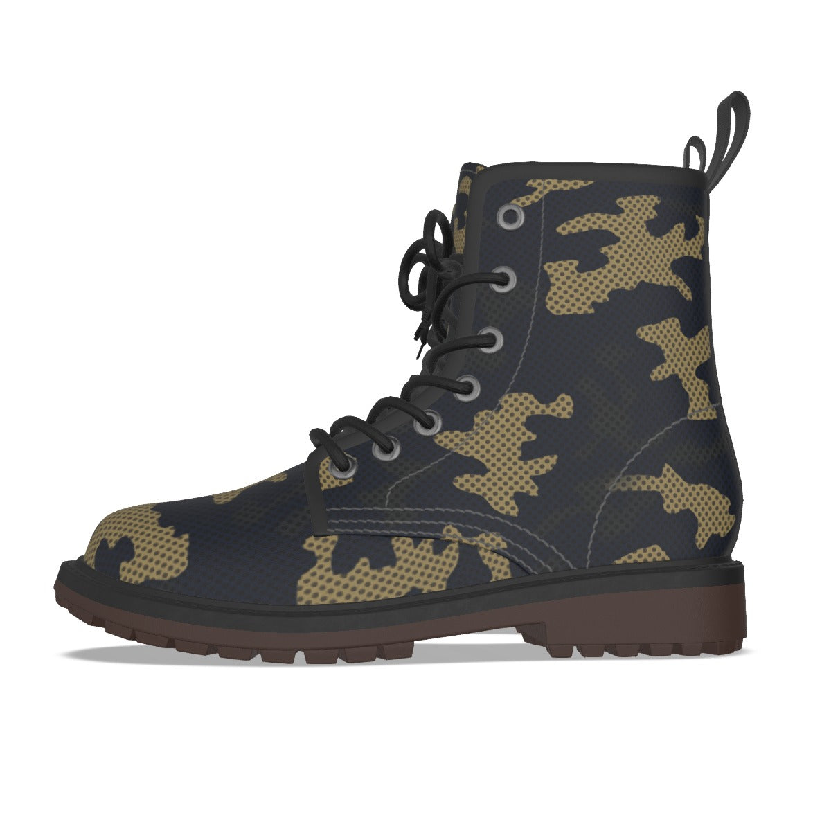 Urban Legend Georgia Yellow and Black Camo Martin Short Boots – Yellow Jackets-Inspired Streetwear f