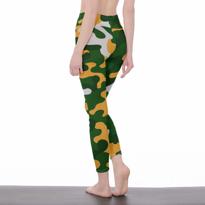 Green Bay Football Game Day All-Over Print Women's High Waist Leggings | Side Stitch Closure