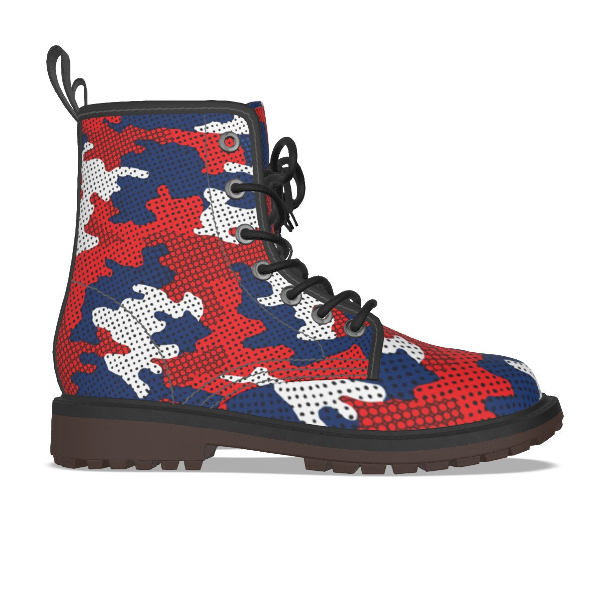 Urban Legend Mississippi Ole Miss Red and Navy Camo Martin Short Boots – Rebels-Inspired Streetwear