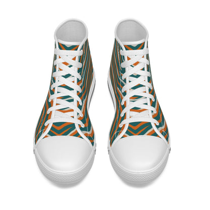 Miami Football Game Day Kid's Canvas Shoes