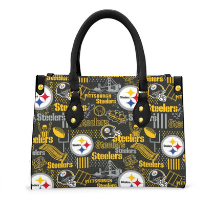 Pittsburgh Steelers Women's Tote Bag With Black Handle