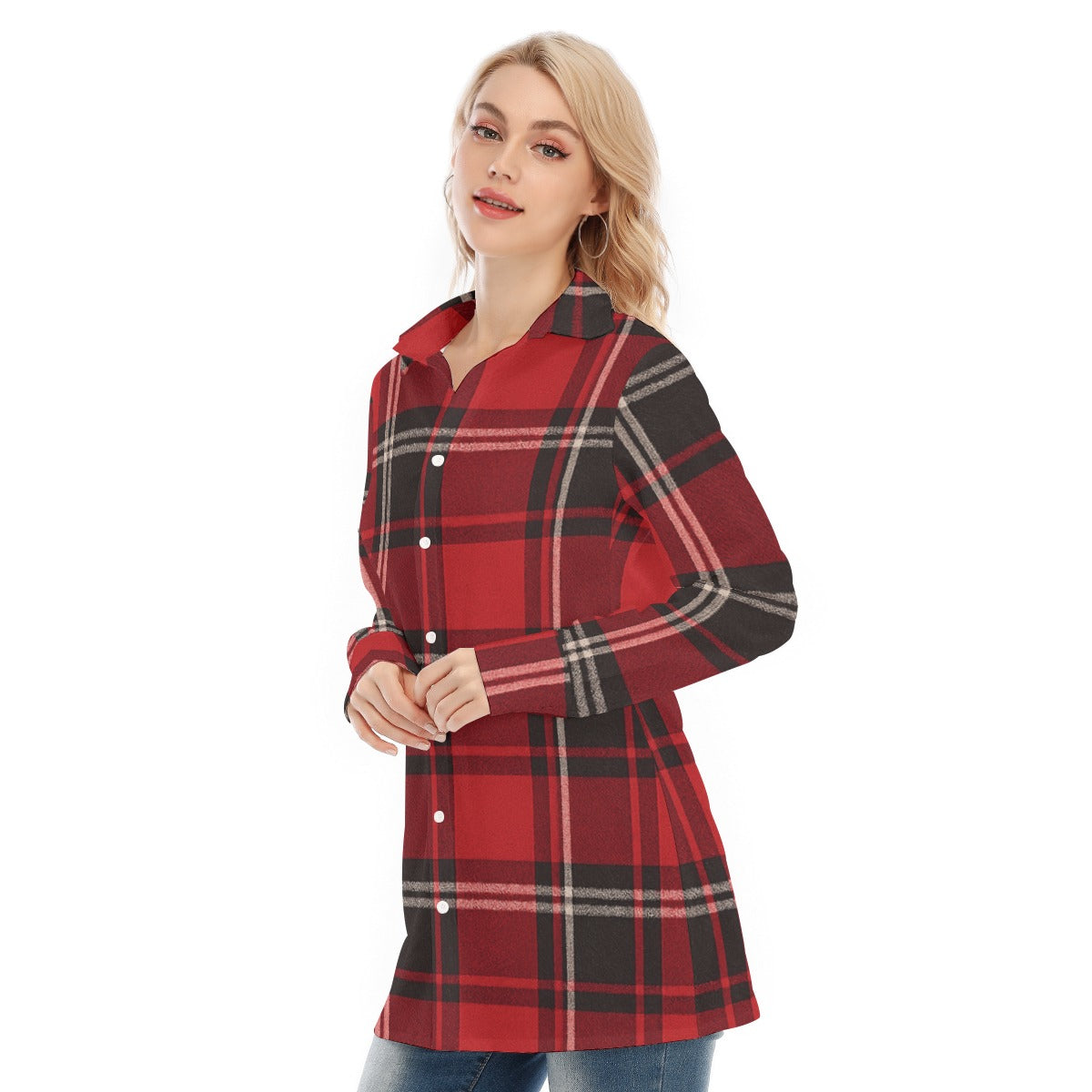 Cincinnati - Bearcats Tartan Plaid Women's Long Shirt
