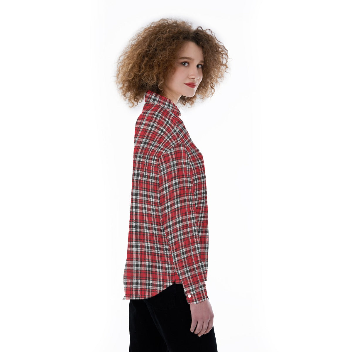Louisville Tartan Plaid Cardinals Women's Satin Shirt