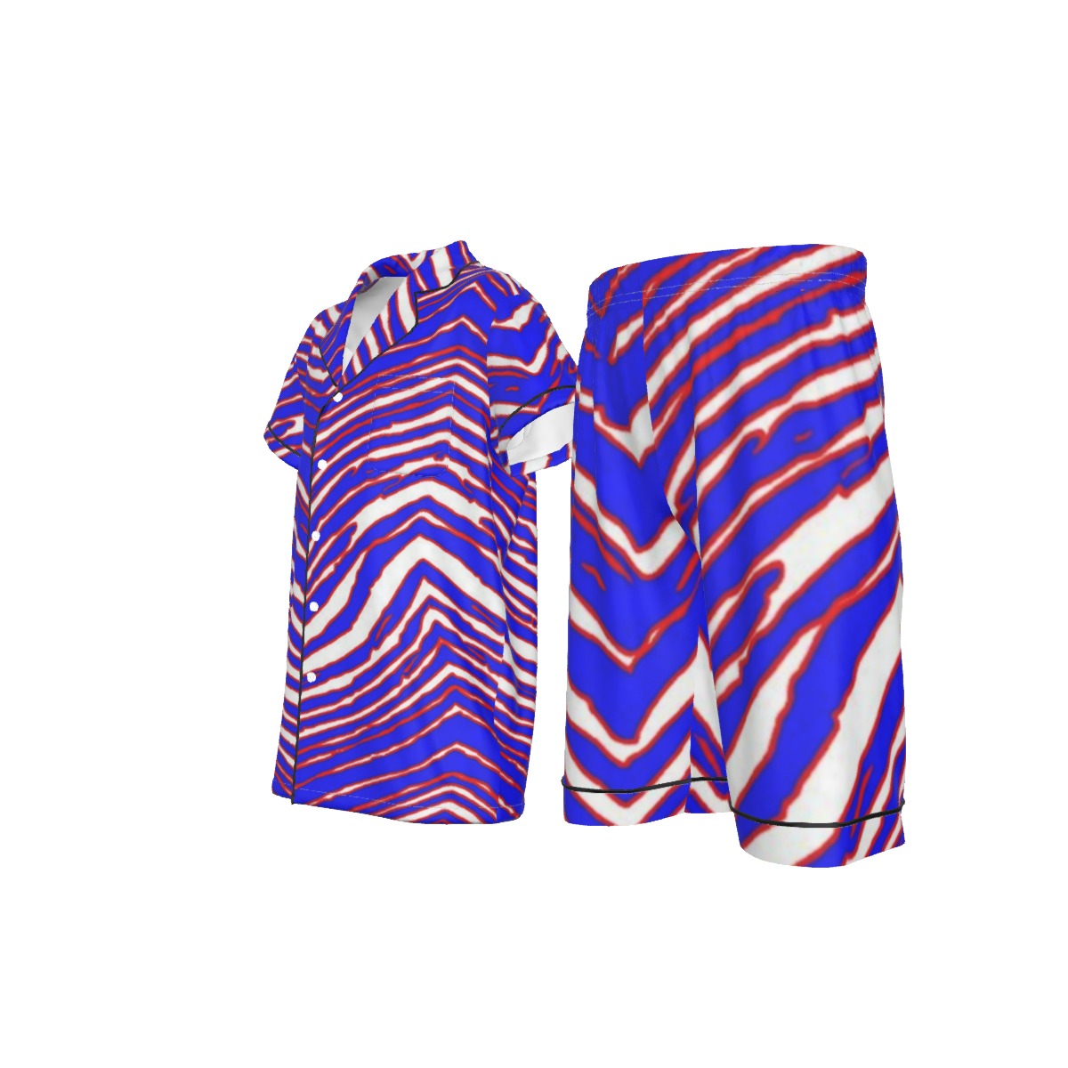 Buffalo Bills Zubaz Kid's Imitation Silk Short Pajamas