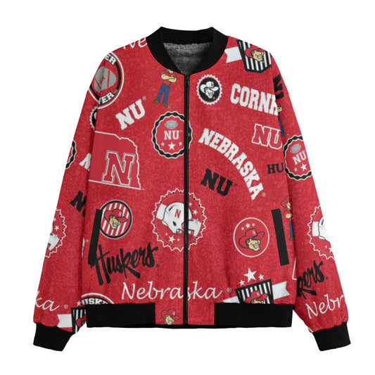 Urban Legend Nebraska Lincoln – Cornhuskers Fleece Bomber Jacket