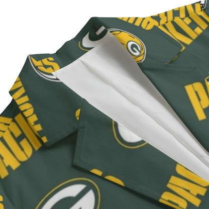 Green Bay Football Game Day All-Over Print Women's Leisure Blazer