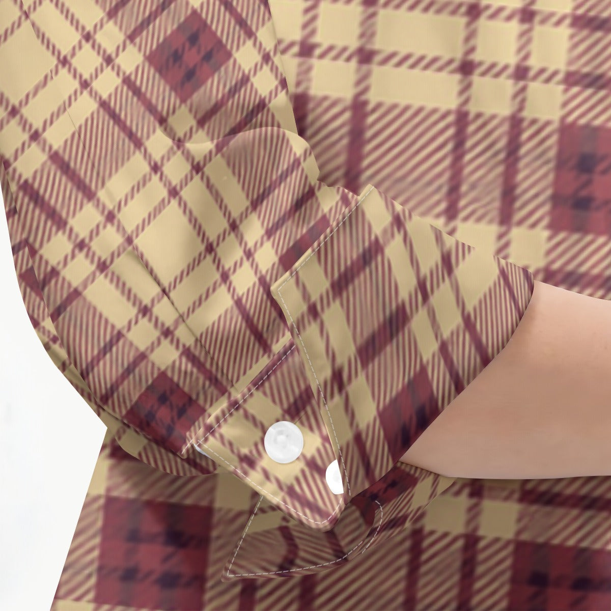 Florida  Seminoles Tartan Plaid Women's 3/4 Sleeve Shirt