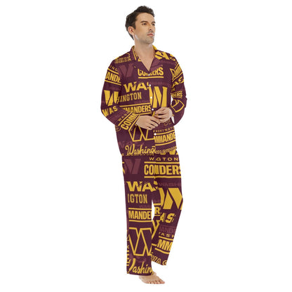 Washington Commanders Men's Lapel Pajama Set