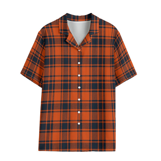 Illinois Urbana - Fighting Illini Tartan Plaid Women's Hawaii Shirt | Rayon