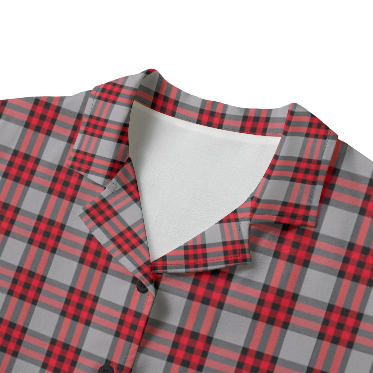 Ohio State Tartan Plaid Buckeyes Women's Hawaii Shirt | Rayon