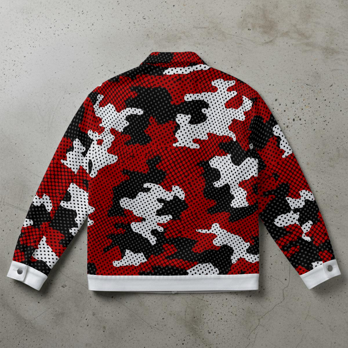 Urban Legend Cincinnati  Red Black Camo Unisex Collared Jacket