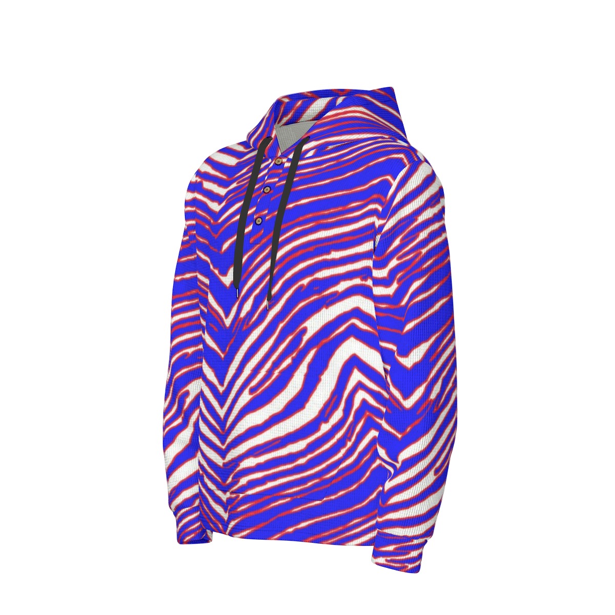 Buffalo Bills Zubaz Men's Half  Button Hoodie