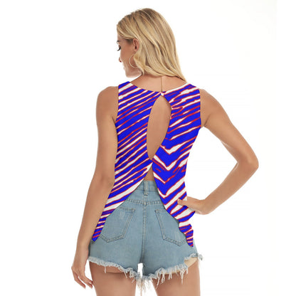 Buffalo Bills Zubaz Women's Back Hollow Yoga Top
