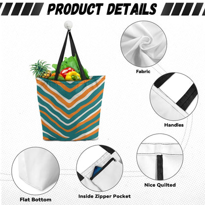 Miami Football Game Day Canvas shopping bag