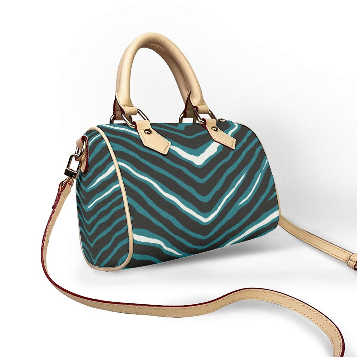Philadelphia Football Game Day Classic Barrel-Shaped PU Leather Handbag