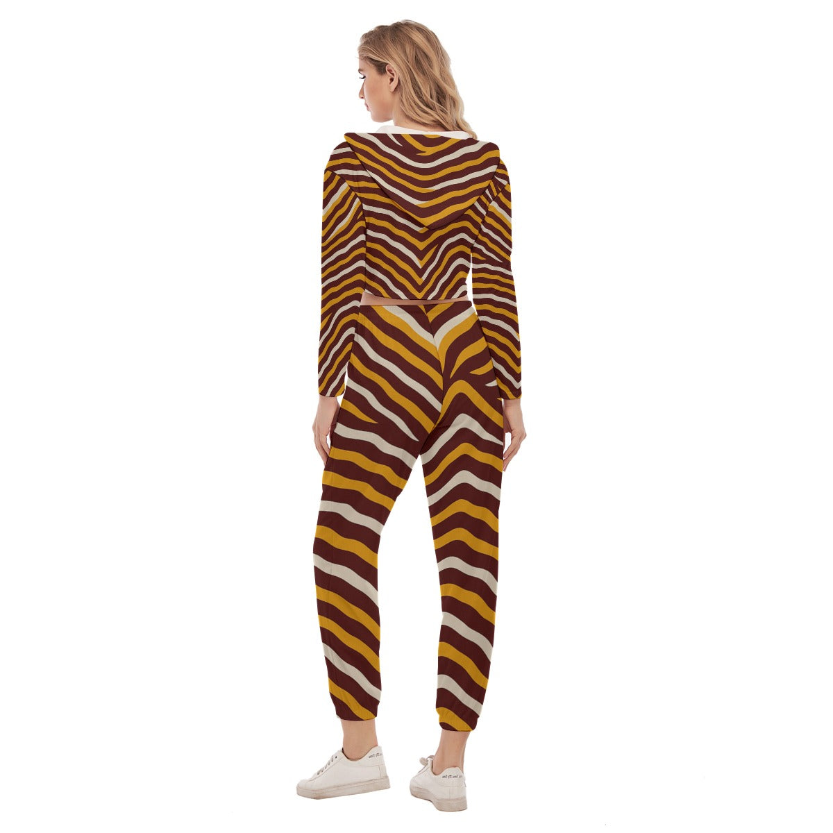 Washington Commanders Women's Crop Hoodie Sports Set