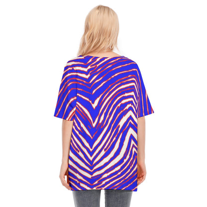 Buffalo Bills Zubaz Women's Bat Sleeves Blouse | 190GSM Cotton