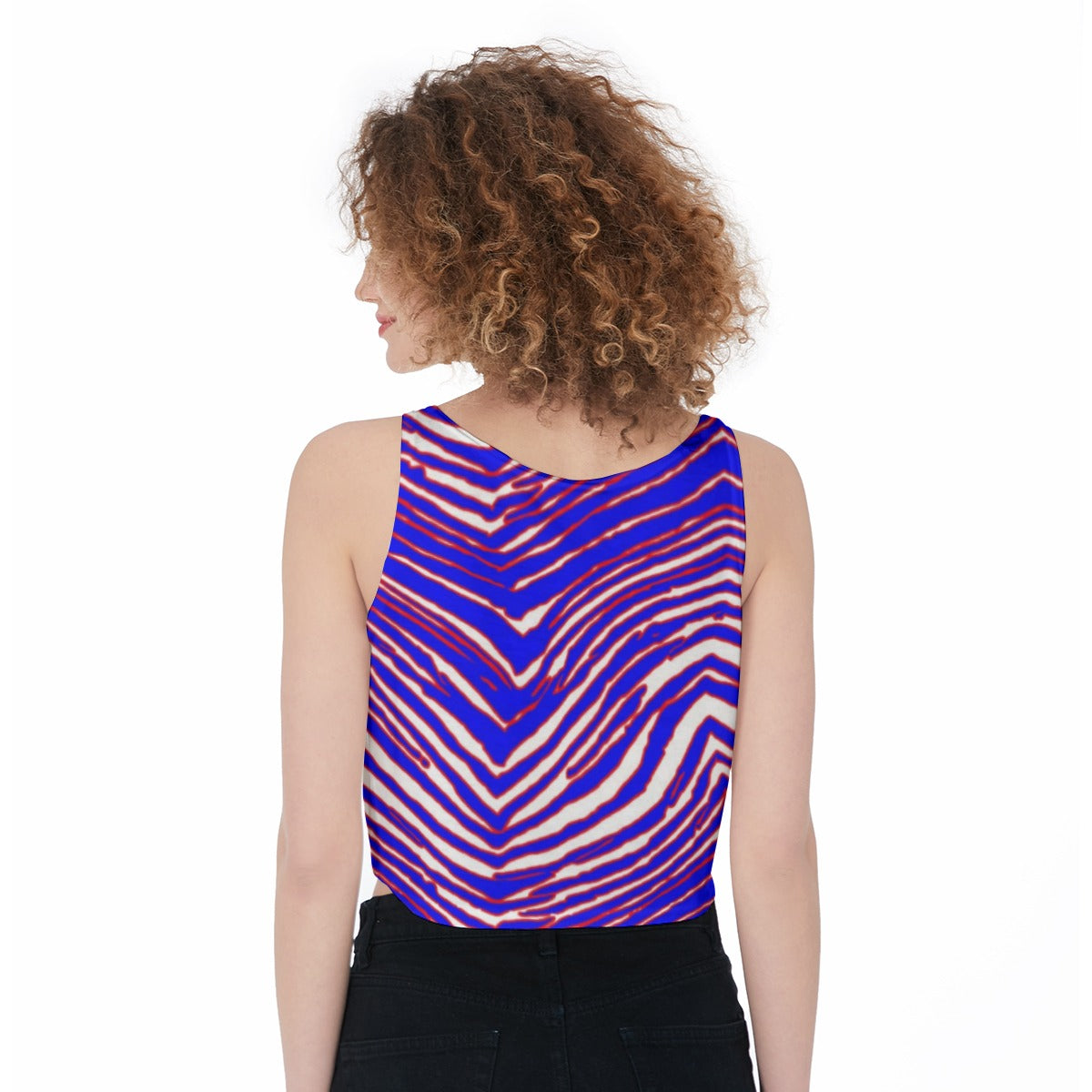 Buffalo Bills Zubaz Crop-Tank Top