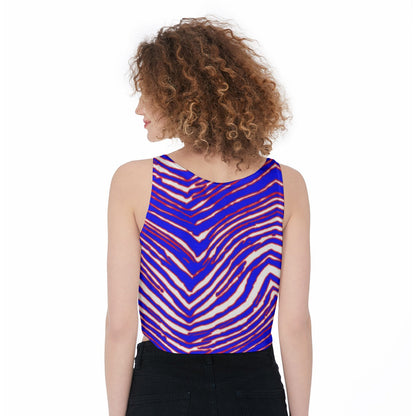 Buffalo Bills Zubaz Crop-Tank Top