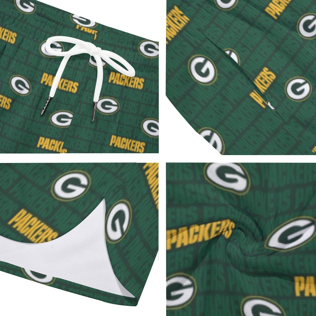 Green Bay Football Game Day All-Over Print Men's Side Split Running Sport Shorts