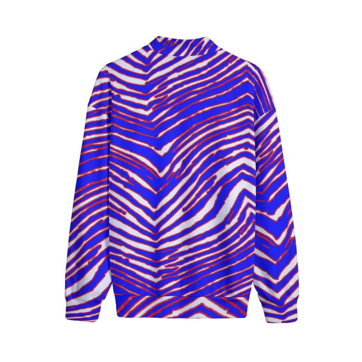 Buffalo Bills Zubaz Men's Stand-up Collar Sweater With Zipper Closure