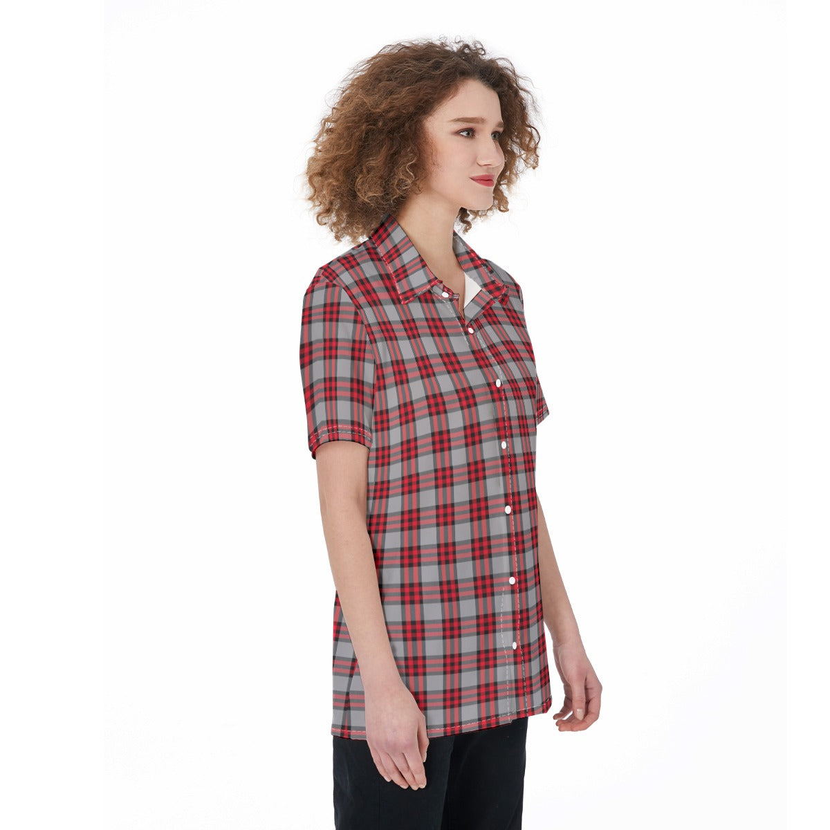Ohio State Tartan Plaid Buckeyes Women's Shirt