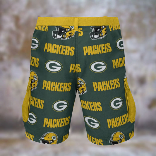Green Bay Football Game Day All-Over Print Men's Cargo Shorts