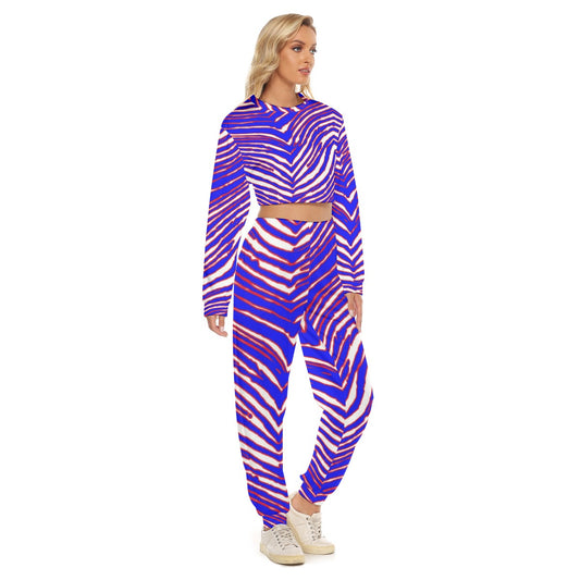 Buffalo Bills Zubaz Women's Crop Sweatshirt Suit