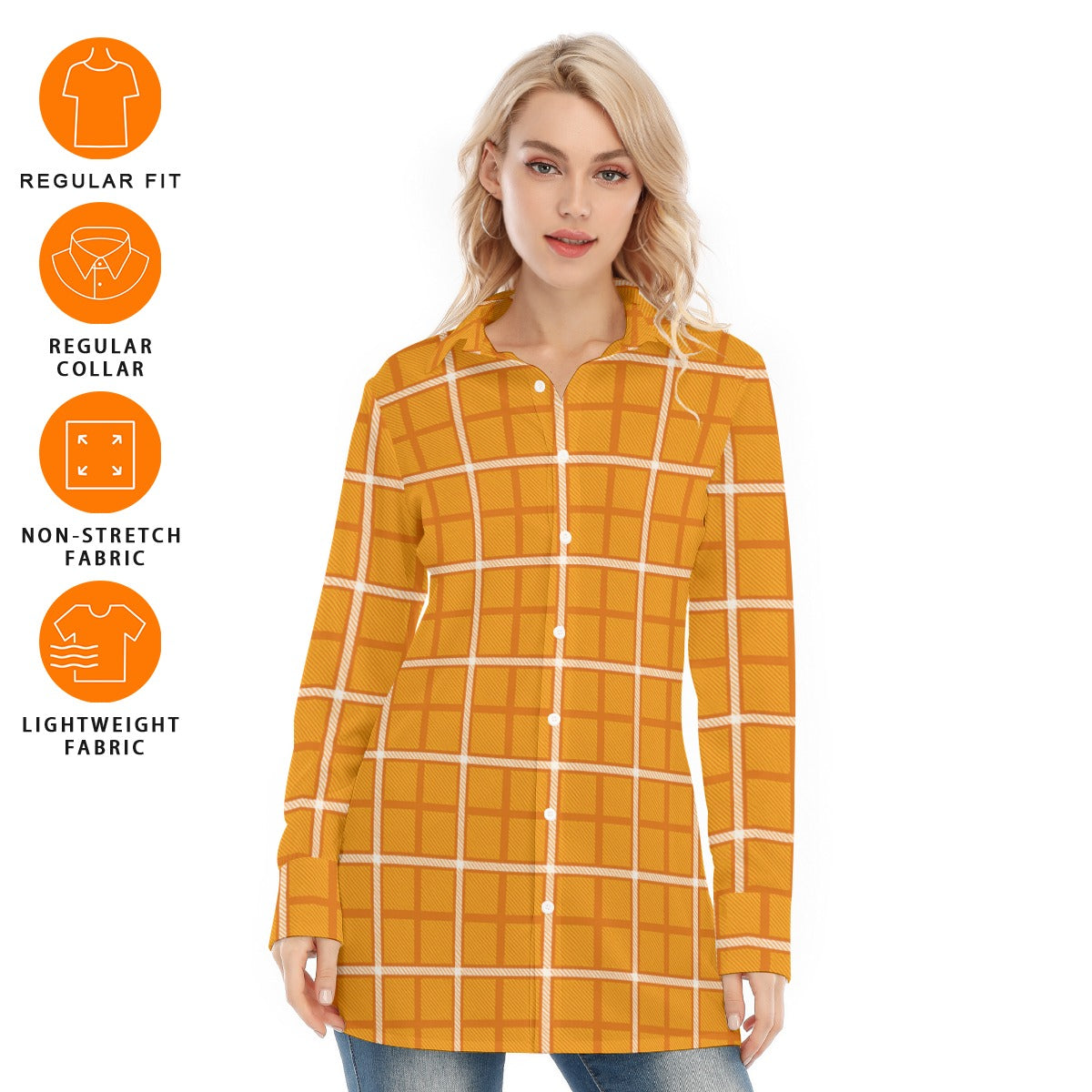 Tennessee Tartan Plaid Volunteers Women's Long Shirt