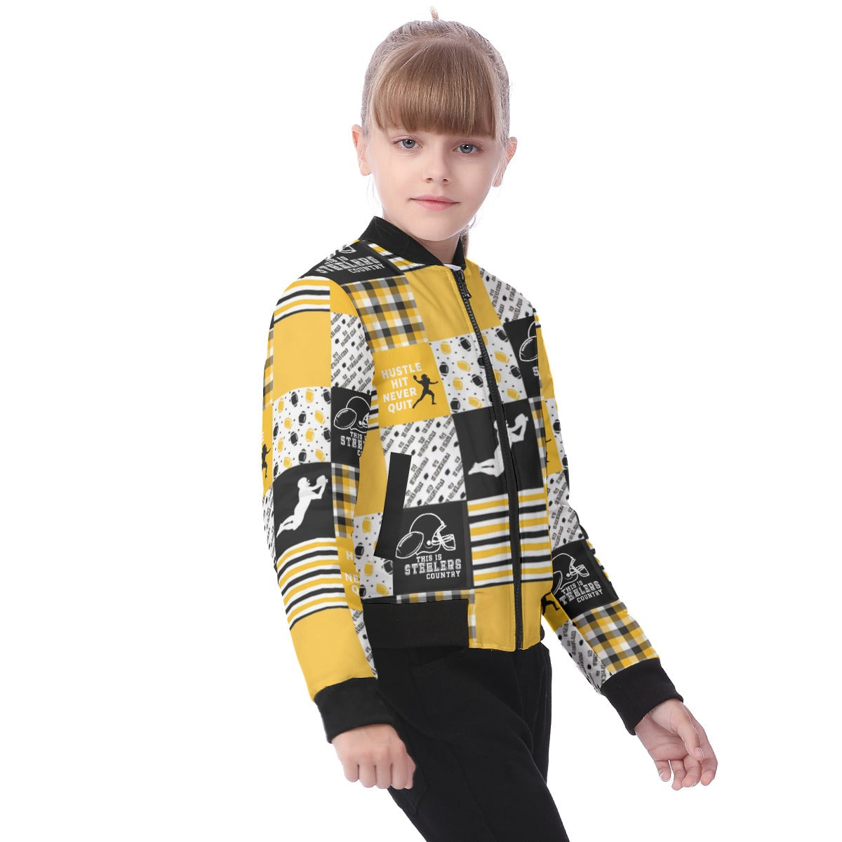 Pittsburgh Steelers All-Over Print Kid's Bomber Jacket