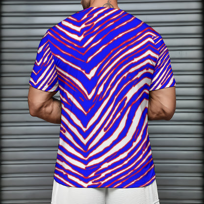 Buffalo Bills Zubaz Men's Short Sleeve T-Shirt With Sports Collar