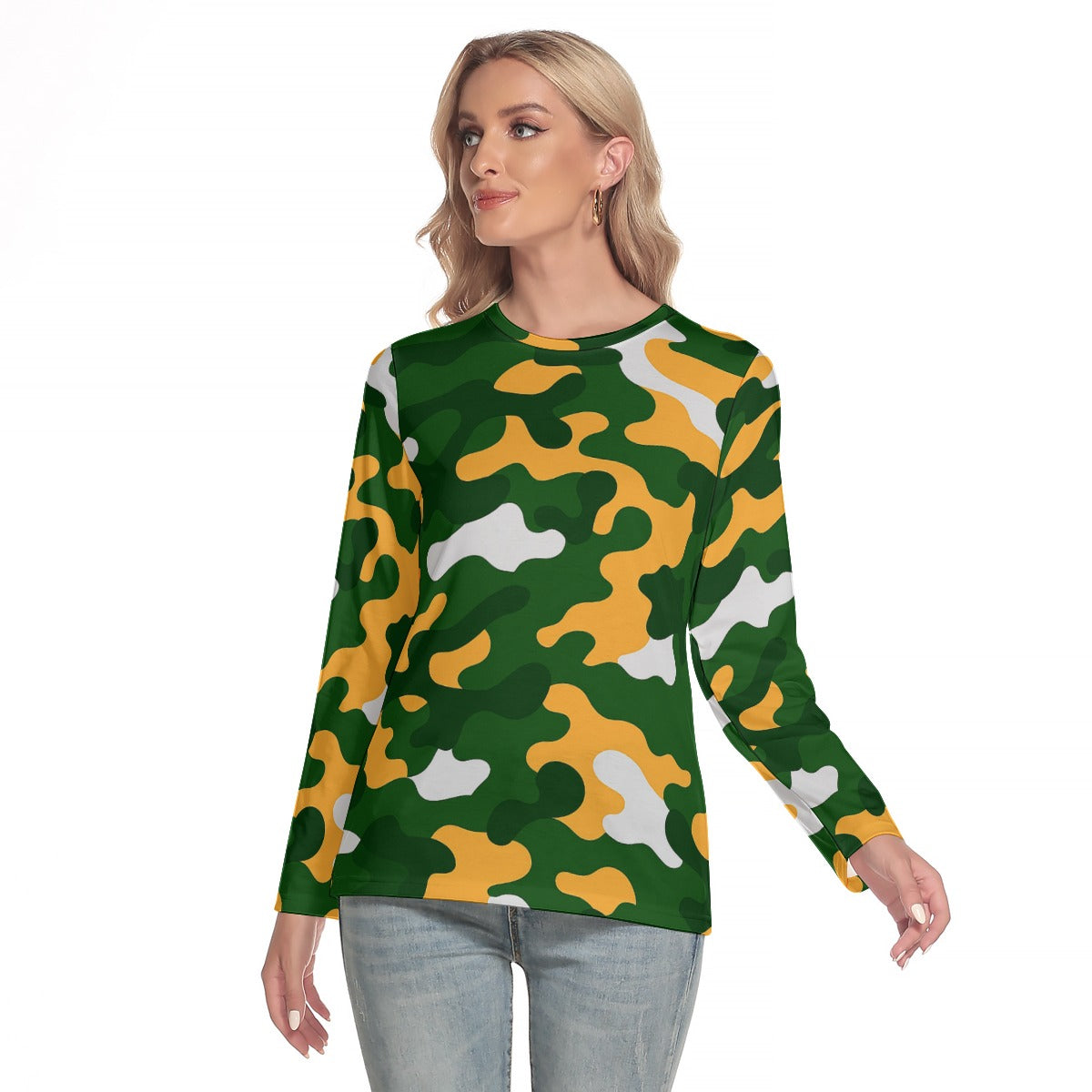 Green Bay Football Game Day All-Over Print Women's O-neck Long Sleeve T-shirt