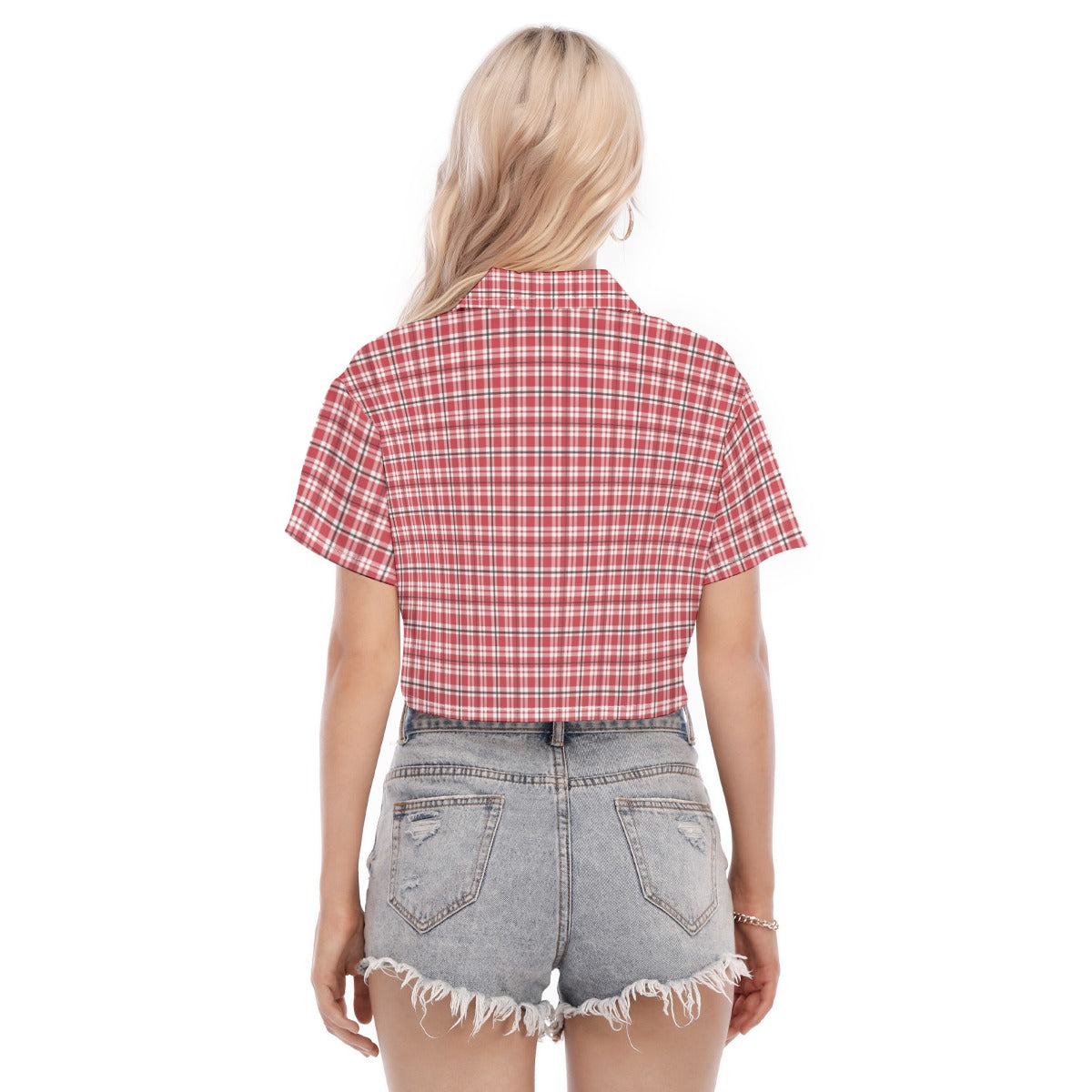 Georgia - Bulldogs Tartan Plaid  Women's Cropped Shirt