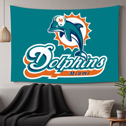 Miami Football Game Day Wall Decorative Tapestry-Horizontal For the USA