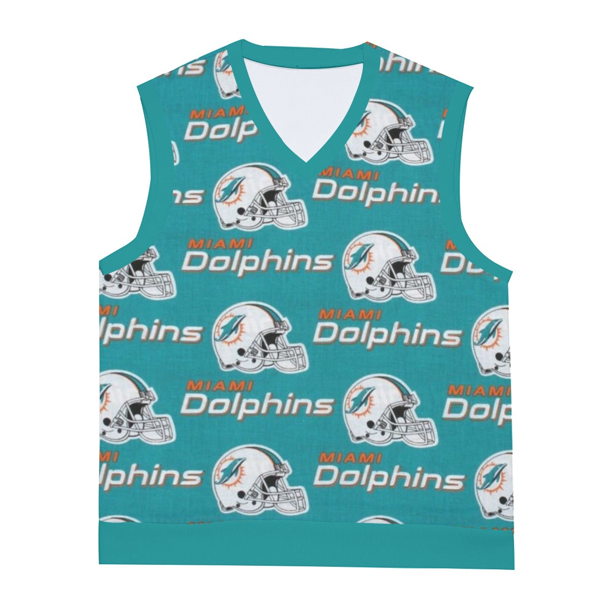 Miami Football Game Day All-Over Print Men's Imitation Knitted V-neck Vest