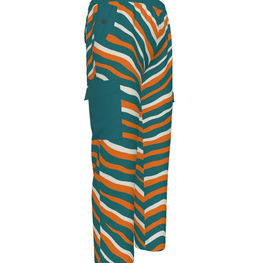 Miami Football Game Day All-Over Print Men's Pocket Cargo Pants